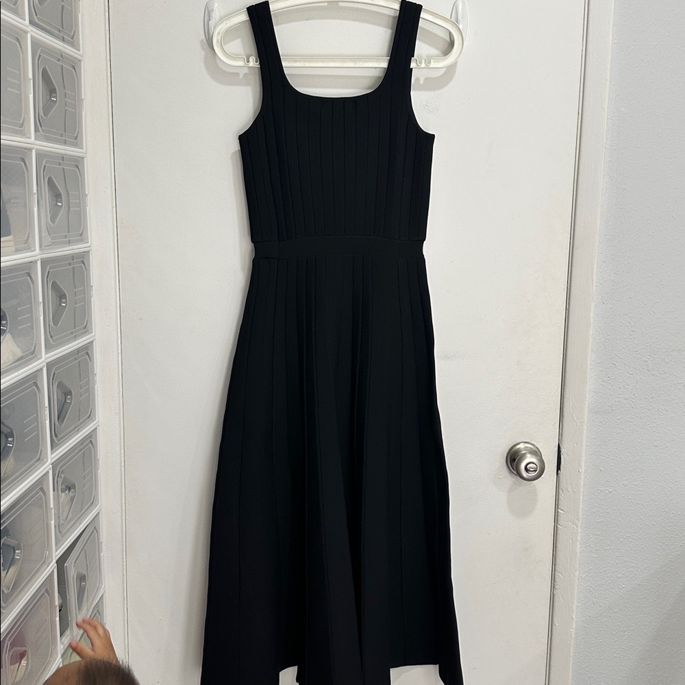 Sandro NWT Pleated Knit A-Line Midi Dress - Picture 7 of 7
